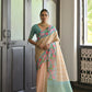 Vishnu Weaves Women's Firozi Banarasi Silk Saree with Blouse - Swadesiicart
