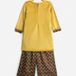 Ahalyaa Mustard Color Digital Print Velvet kids Kurta Palazzo Set For Girls | Swadesiicart