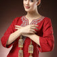 NVR Women's Pack Of 2 Gold-Polished Stone Studded Bridal Layered Kaleera Sets - Swadesiicart