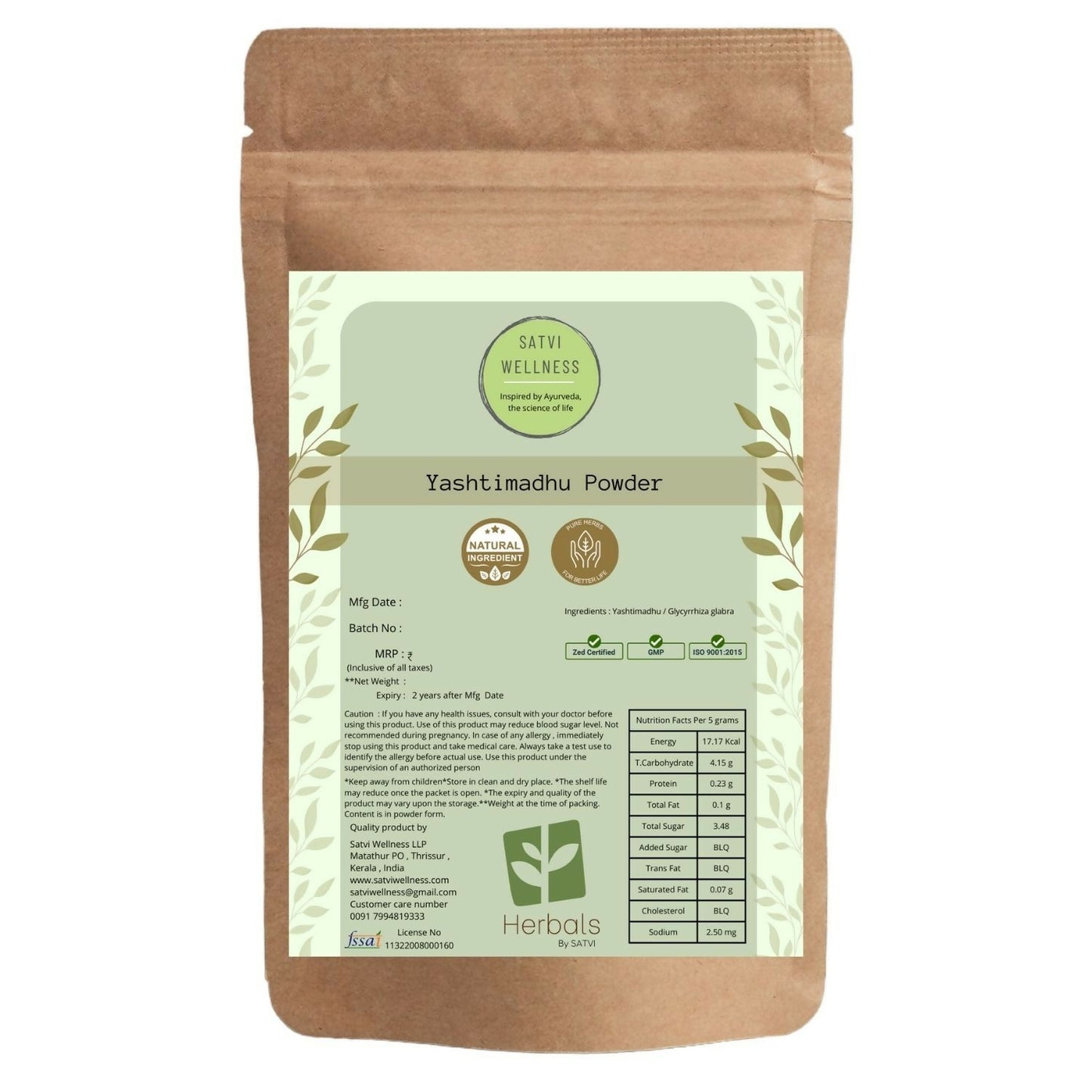 Satvi Wellness Yashtimadhu Powder - Satvi Wellness