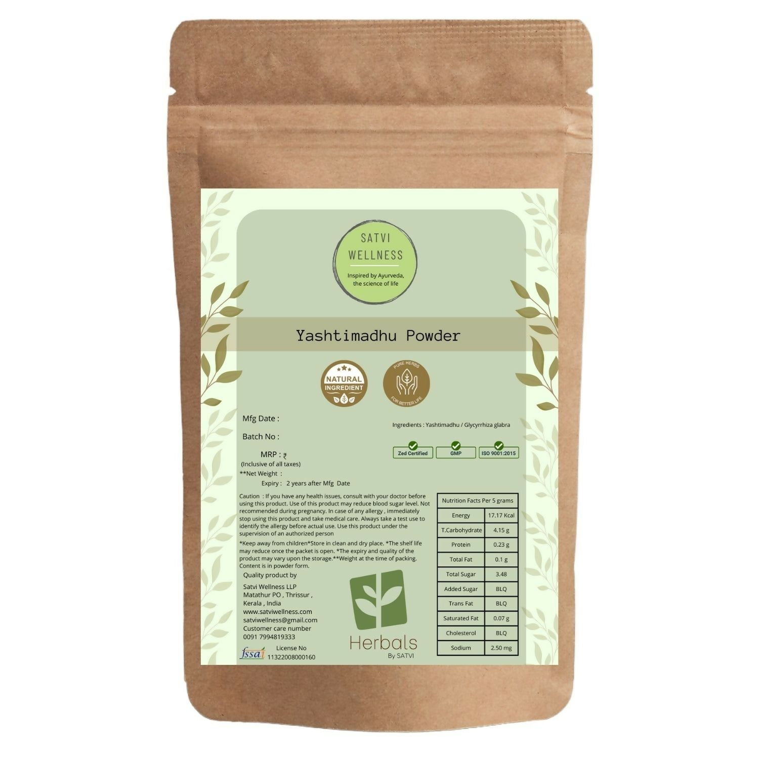 Satvi Wellness Yashtimadhu Powder - Satvi Wellness