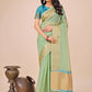Shree Shyam Fashion Florance Green Organza Saree