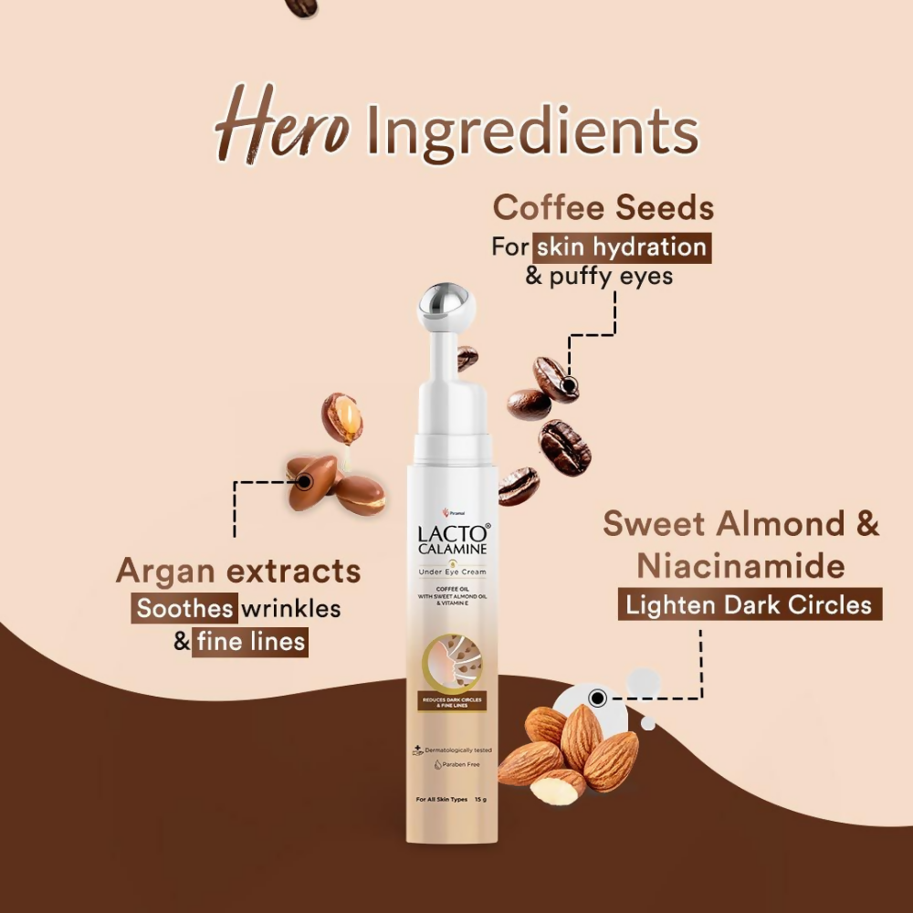 Lacto Calamine Under Eye Cream for Dark Circles, Puffiness - Swadesiicart