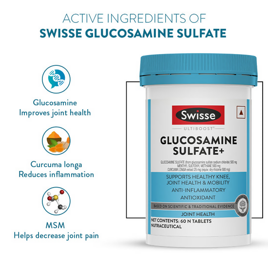 Swisse Glucosamine Sulfate+ Tablets | Swadesiicart
