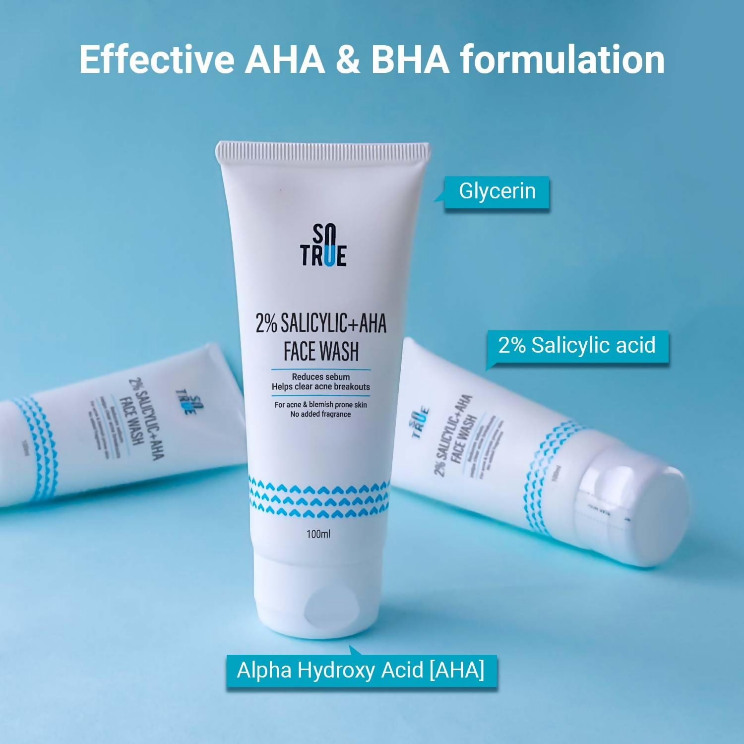 Sotrue 2% Salicylic Acid Face Wash - Swadesiicart
