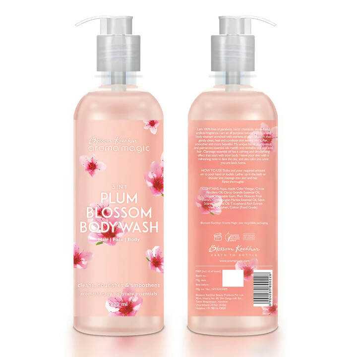 Blossom Kochhar Aroma Magic 3-in-1 Plum Blossom Body Wash | Antioxidant Aromatherapy Body Wash for Soft Skin - Swadesiicart