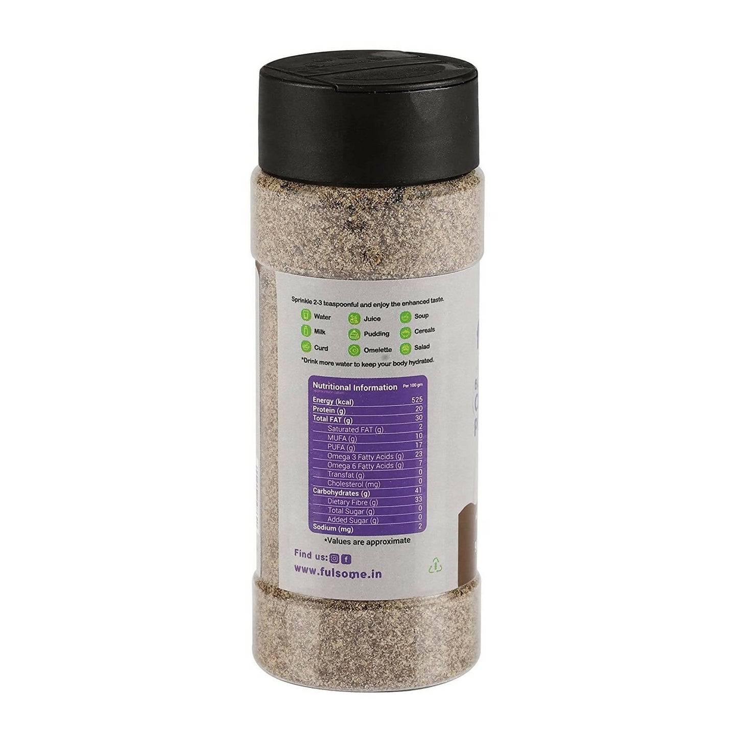 Fulsome Black Chia Seeds Powder (Roasted) - Swadesiicart