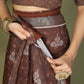 Shree Shyam Fashion Cotton Brown Saree