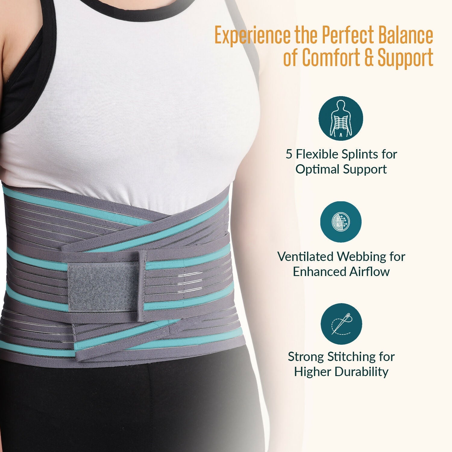 Orth-rem Back Support Brace For Men & Women Lower Back Pain Relief Belt | Swadesiicart
