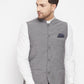 Even Apparels Grey Merino Men Woven Nehru Jacket NJW-PW690 | Swadesiicart