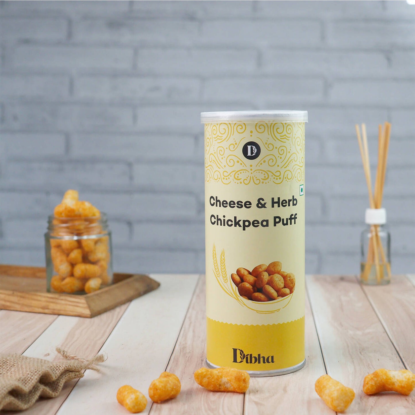 Dibha - Honest Snacking Cheese & Herb Chickpea Puff - Swadesiicart