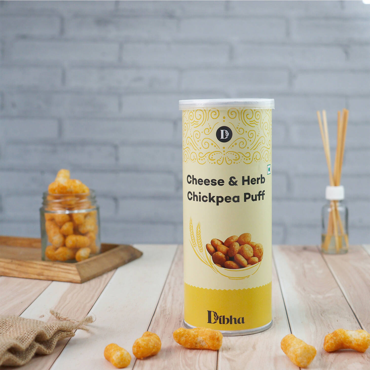 Dibha - Honest Snacking Cheese & Herb Chickpea Puff - Swadesiicart