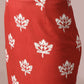 Myshka Women's Rust Printed Round Neck Party Top With Skirt Co-ord set - Swadesiicart