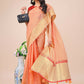 Shree Shyam Fashion Florance Peach Organza Saree