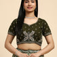 Green Fancy Net Sequence Embroidered Lehenga Choli with Dupatta - Dhara | Swadesiicart