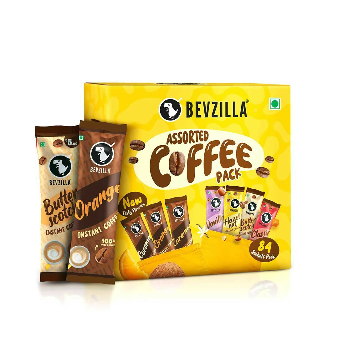 Bevzilla 84 Sachets Assorted Coffee Powder Box | Swadesiicart