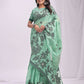 Shree Shyam Fashion Kashira Rama Green Linen Cotton Saree
