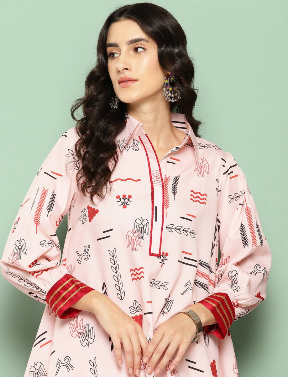 Ahalyaa Women's Traditional Wear Co-ods - Peach | Swadesiicart