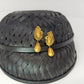 Terracotta Peacock Stud With Drop