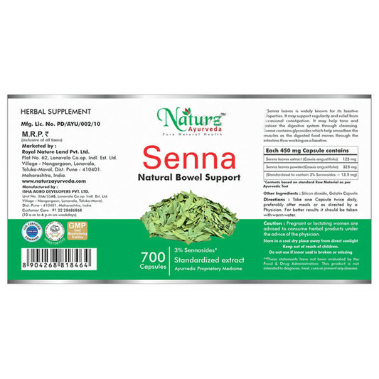 Naturz Ayurveda Senna Capsules | Swadesiicart