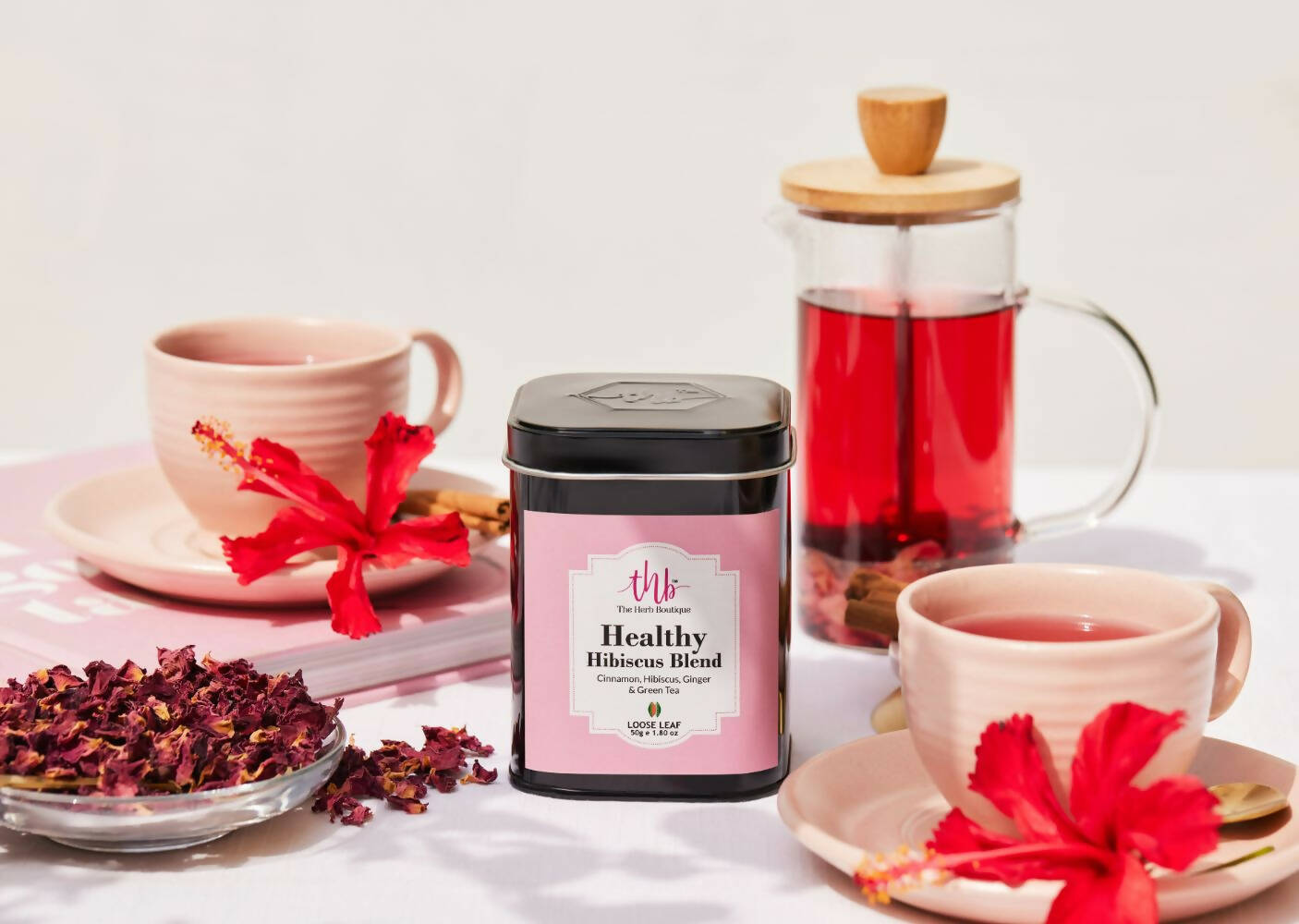The Herb Boutique Healthy Hibiscus Blend Tea - Swadesiicart