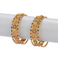 Afast Designer Fancy Party Bangle/ Kada Set, Gold, Metal, Pack Of 6 - Swadesiicart