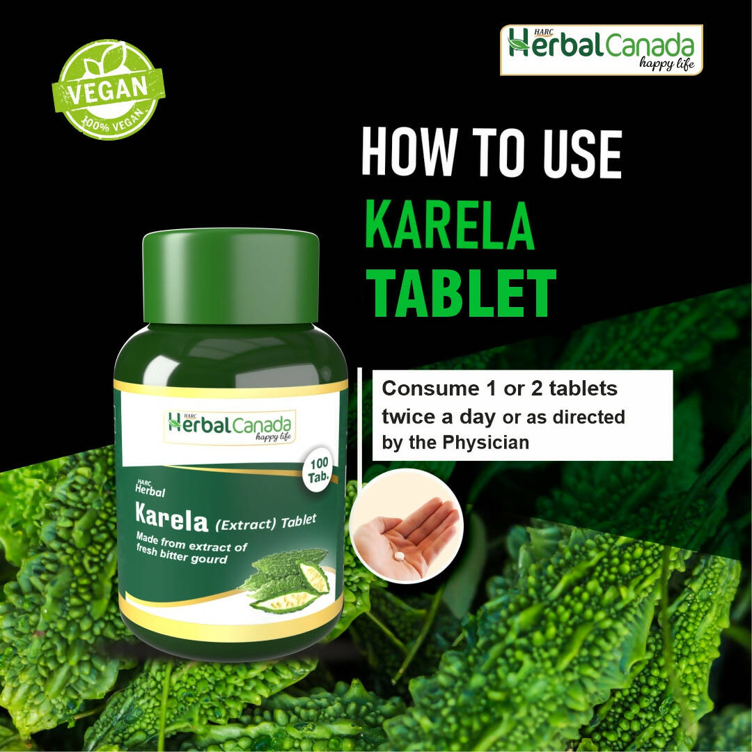 Herbal Canada Karela Tablets - Swadesiicart