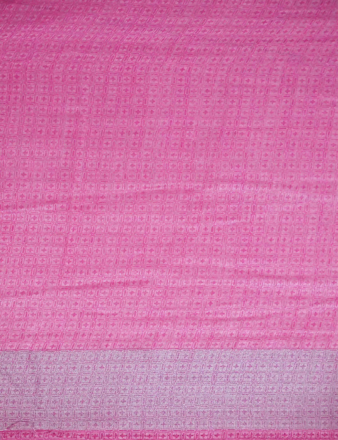 Vibrant Combination Of Baby Pink With Floral Design Semi Chanderi Saree By Gayathri Reddy Designer Studio | Swadesiicart