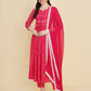 Designer Stylish Pink cotton Stitched Suit With Dupatta - Tanisha | Swadesiicart