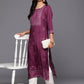 Ahalyaa Women's Traditional wear Kurta - Purple | Swadesiicart