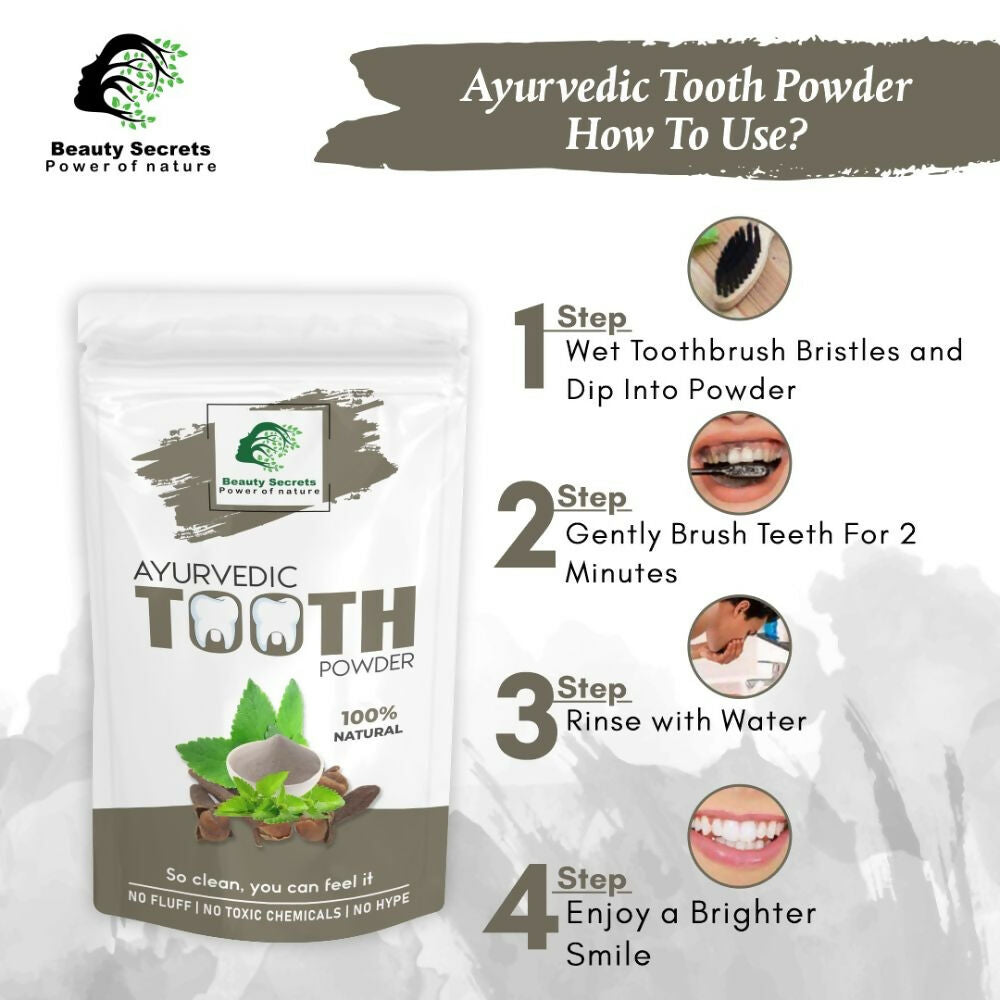 Beauty Secrets Ayurvedic Tooth Powder - Swadesiicart