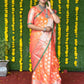 Jyoti Fashion Women's Peach Soft Handloom Silk Zari Woven Saree with Blouse | Swadesiicart
