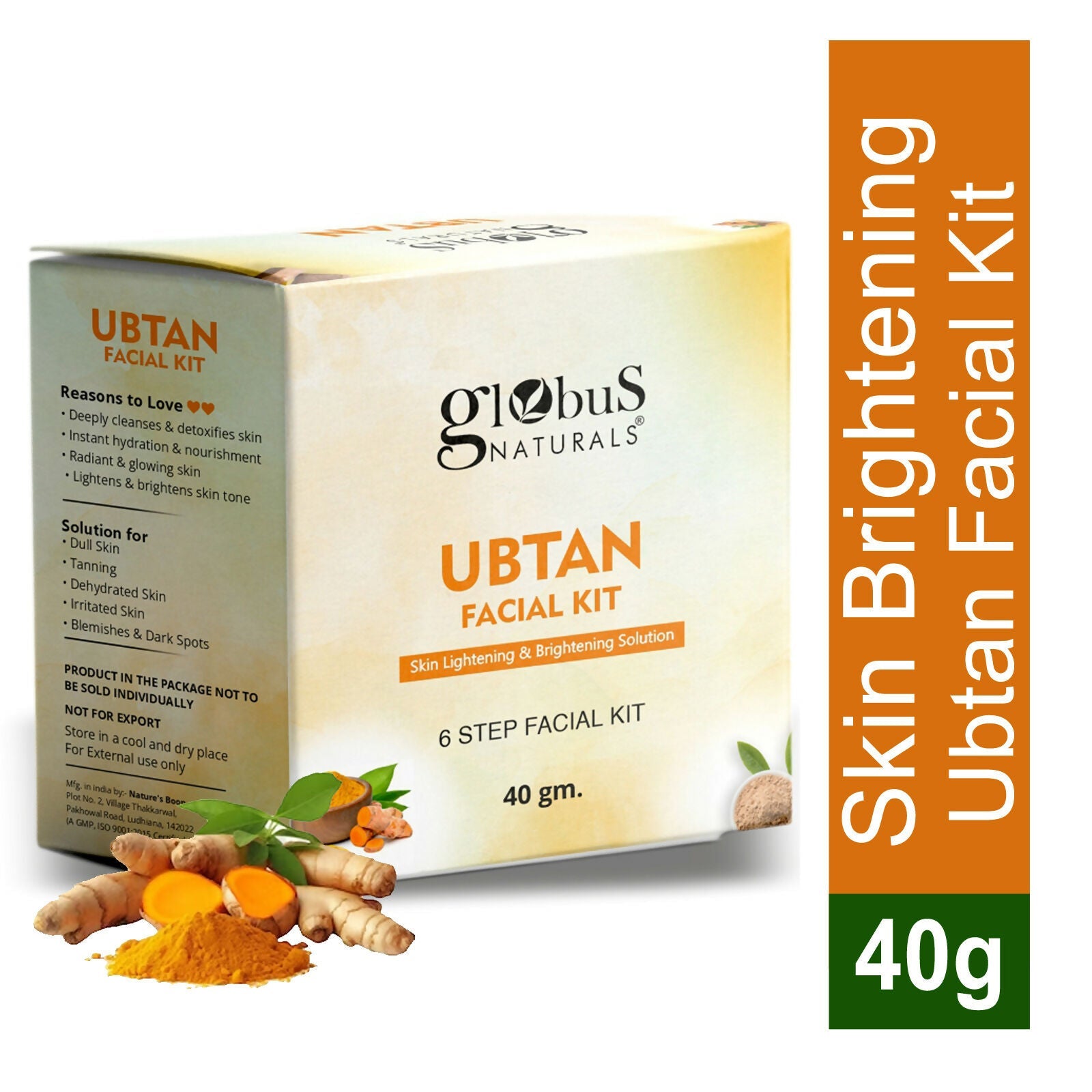 Globus Naturals Brightening Ubtan 6 Step Facial Kit | Swadesiicart