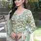 BulBul Fashionista Green Floral Cotton Kurta Set with Dupatta - Swadesiicart