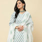 Designer Stylish Skyblue Cotton Blend Stitched Suit With Dupatta - Tanisha | Swadesiicart