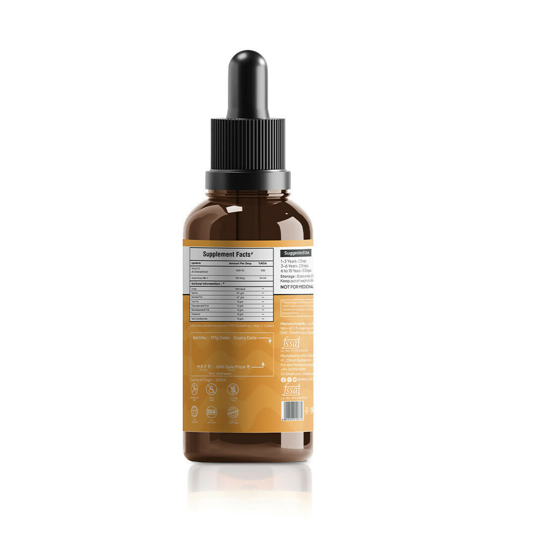 Miduty by Palak Notes Coco D3+K2 Drops For Kids & Babies - Swadesiicart