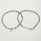 NVR Women's Set of 2 Silver-Plated German Silver Anklets | Swadesiicart