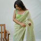 Vamsee Vijaysitara Pista Organza Saree - Swadesiicart