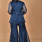 Morchari Women Hand Embroidery Crop Top-Blue - Swadesiicart