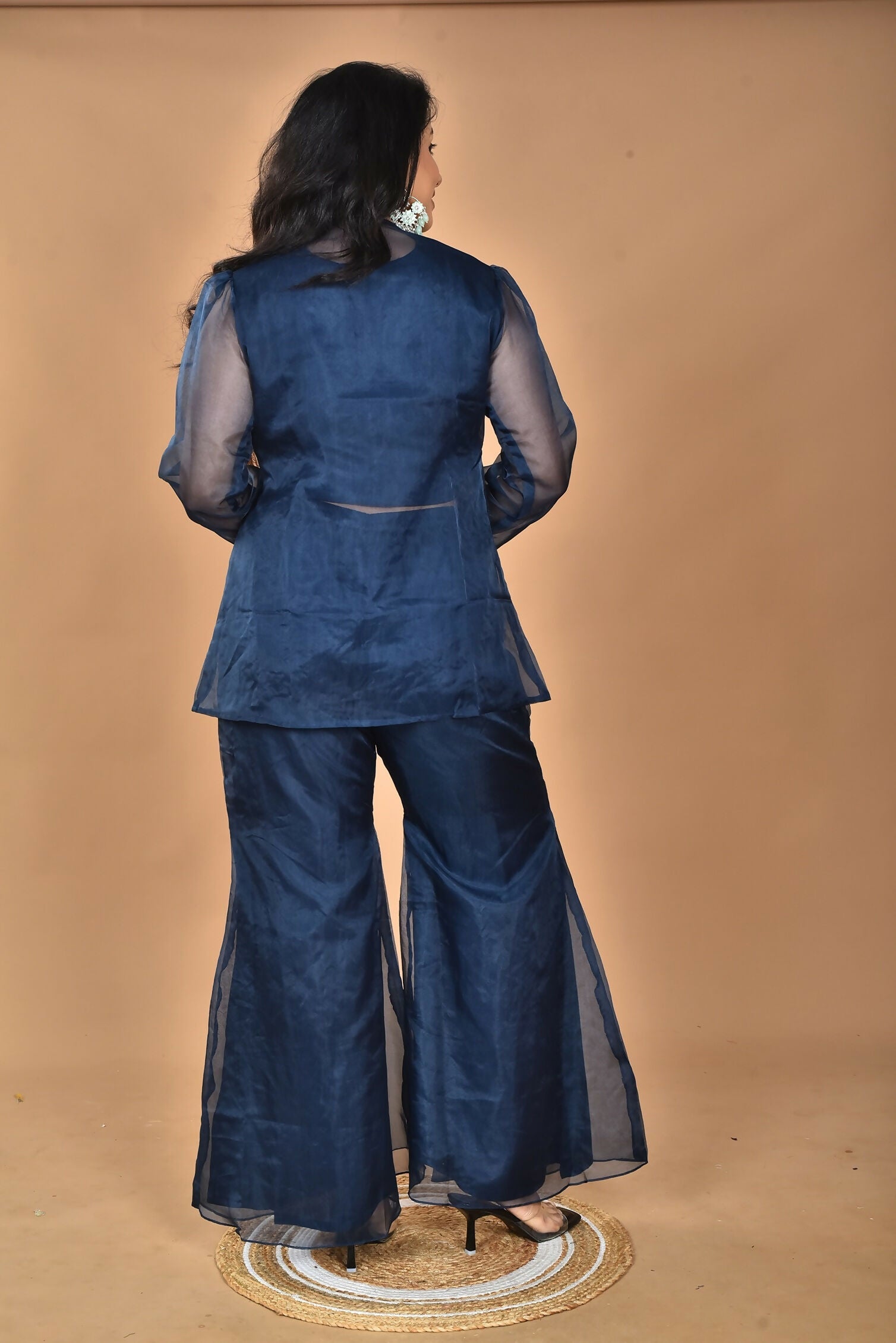 Morchari Women Hand Embroidery Crop Top-Blue - Swadesiicart