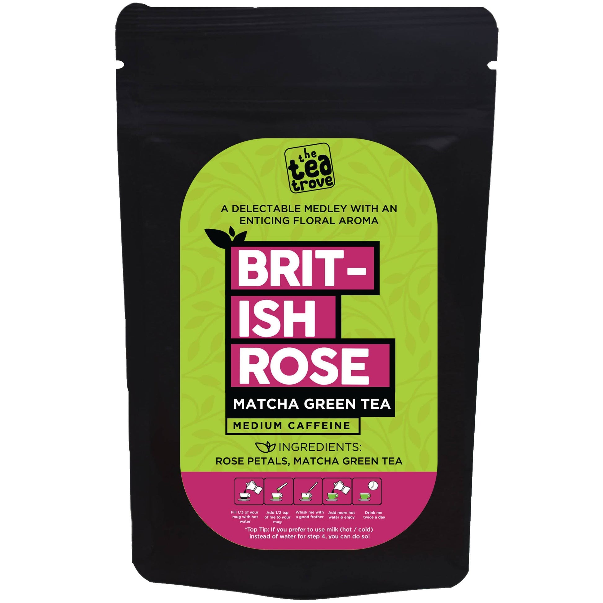 The Tea Trove - British Rose Matcha Green Tea | Swadesiicart