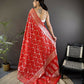 Joban Fashion Red Meenakari Banarasi Silk Sarees | Swadesiicart