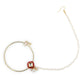 White Red Gold-Polished Kundan-Studded Beaded Nosepin - Ruby Raang | Swadesiicart
