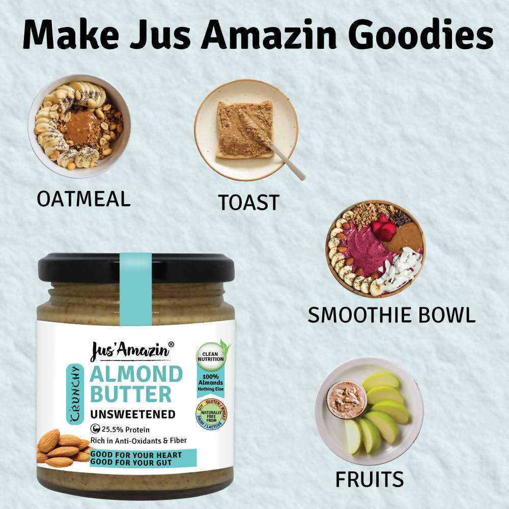 Jus Amazin Almond Butter Unsweetened - Swadesiicart