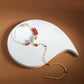 Gold-Polished White Red Stone-Studded Pearl Beaded Nosepin - Ruby Raang | Swadesiicart