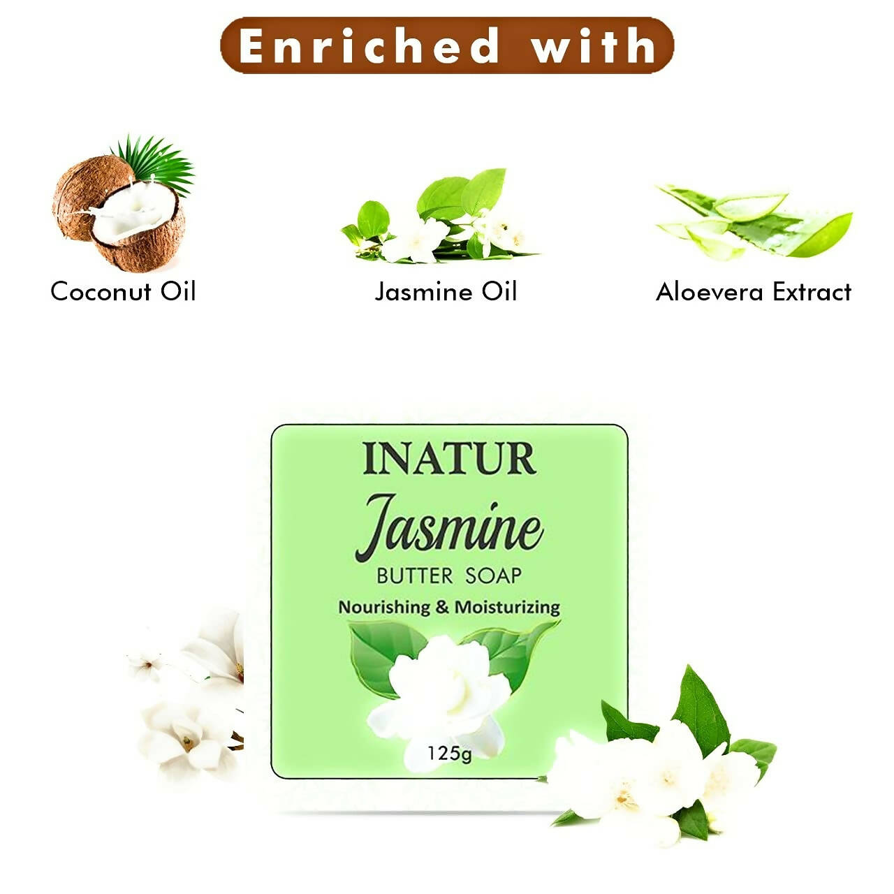 Inatur Jasmin Butter Soap - Swadesiicart