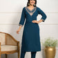 Festive Wear Ethnic Rama Viscose Chanderi Stitched Suit With Dupatta - Tanisha | Swadesiicart
