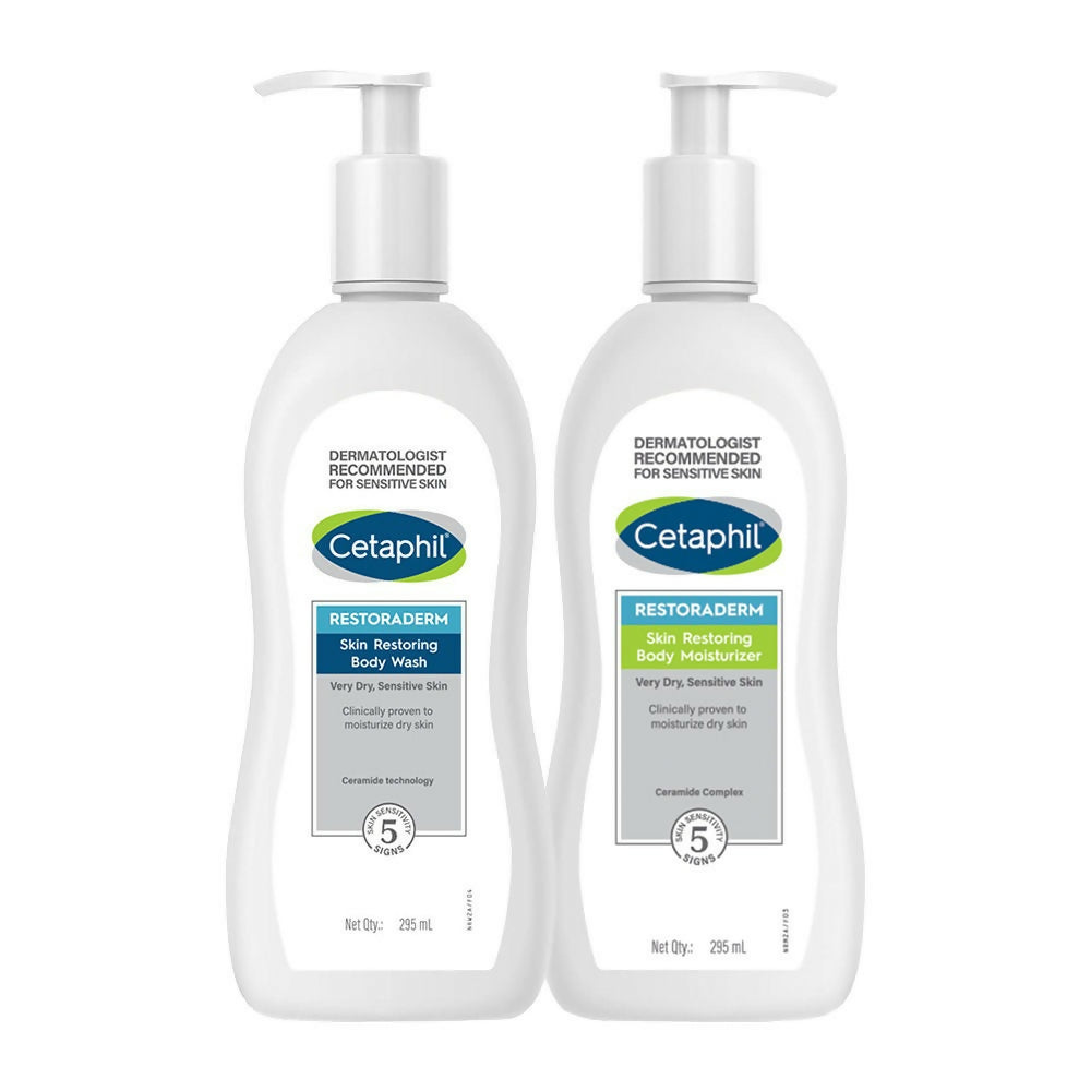 Cetaphil Restoraderm Wash+moisturizer Combo - Swadesiicart