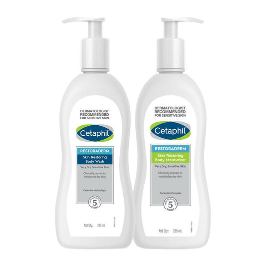 Cetaphil Restoraderm Wash+moisturizer Combo - Swadesiicart