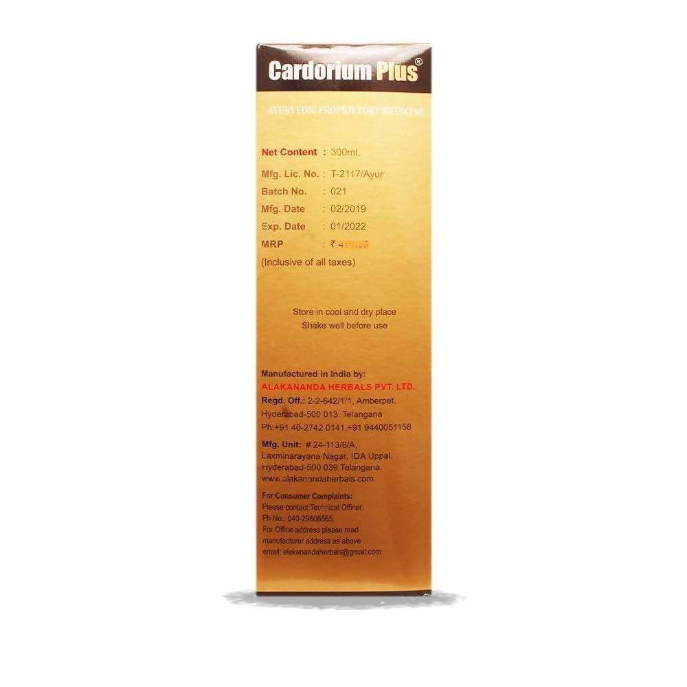 Alakananda Herbals Cardorium Plus Ayurvedic Syrup - Swadesiicart